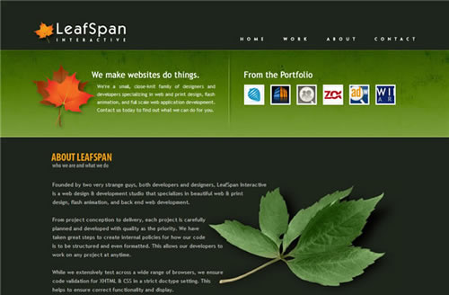 网页设计中的色彩应用系列教程：绿色-常德网站建设,常德网站设计