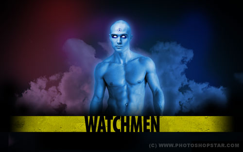 Photoshop制作蓝色守望者电影海报-常德网站建设,常德网站设计